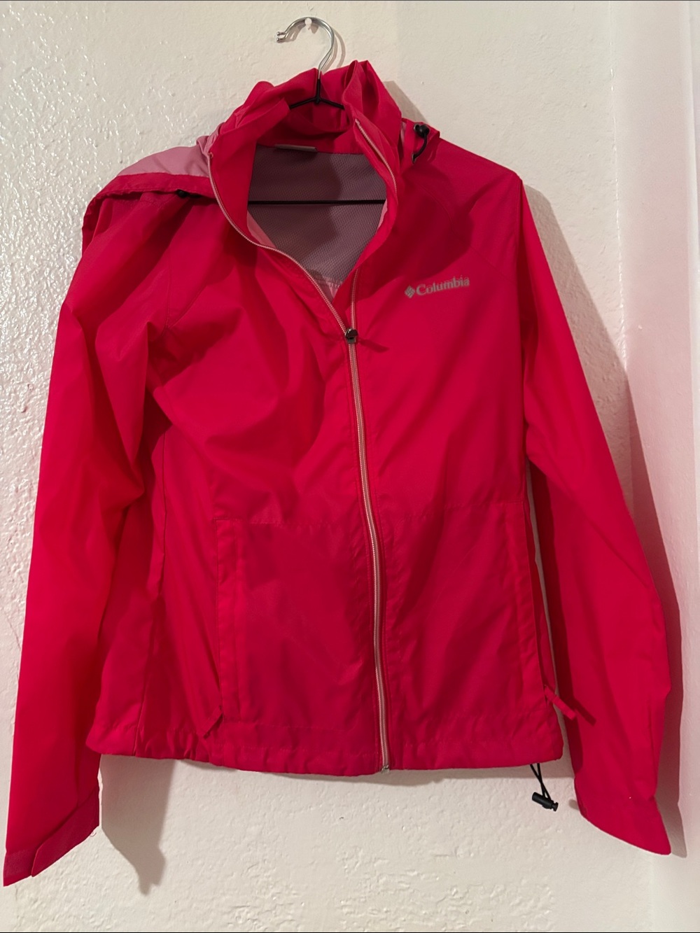 Columbia Women's Bright Pink Hooded Shell Jacket